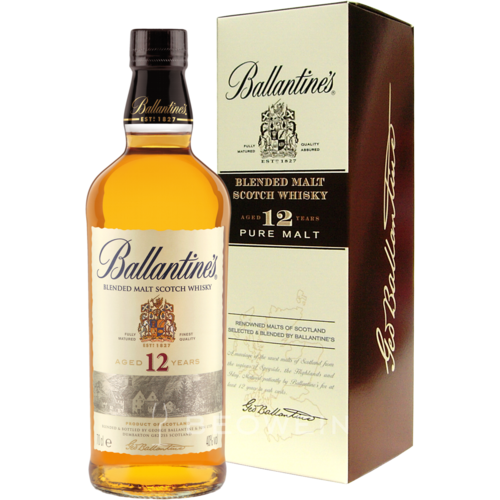 Ballantines blended malt Scotch whisky 12